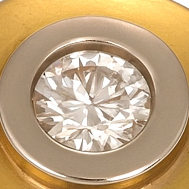 Ciondolo in Oro Giallo ,Oro Bianco 18 carati -Diamante