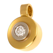 Ciondolo in Oro Giallo ,Oro Bianco 18 carati -Diamante