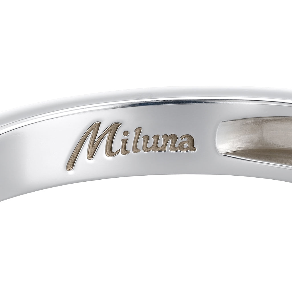 Anello - 18 carati Oro bianco - 0.09ct. tw. Diamante (Naturale)