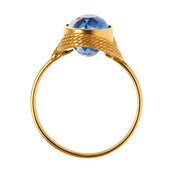 Anello - 18 carati Oro giallo - 5.90ct. tw. Topazio