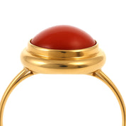 Anello - 18 carati Oro giallo Corallo