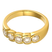 Anello - 18 carati Oro giallo - 0.85ct. tw. Diamante (Naturale)