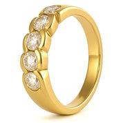 Anello - 18 carati Oro giallo - 0.85ct. tw. Diamante (Naturale)