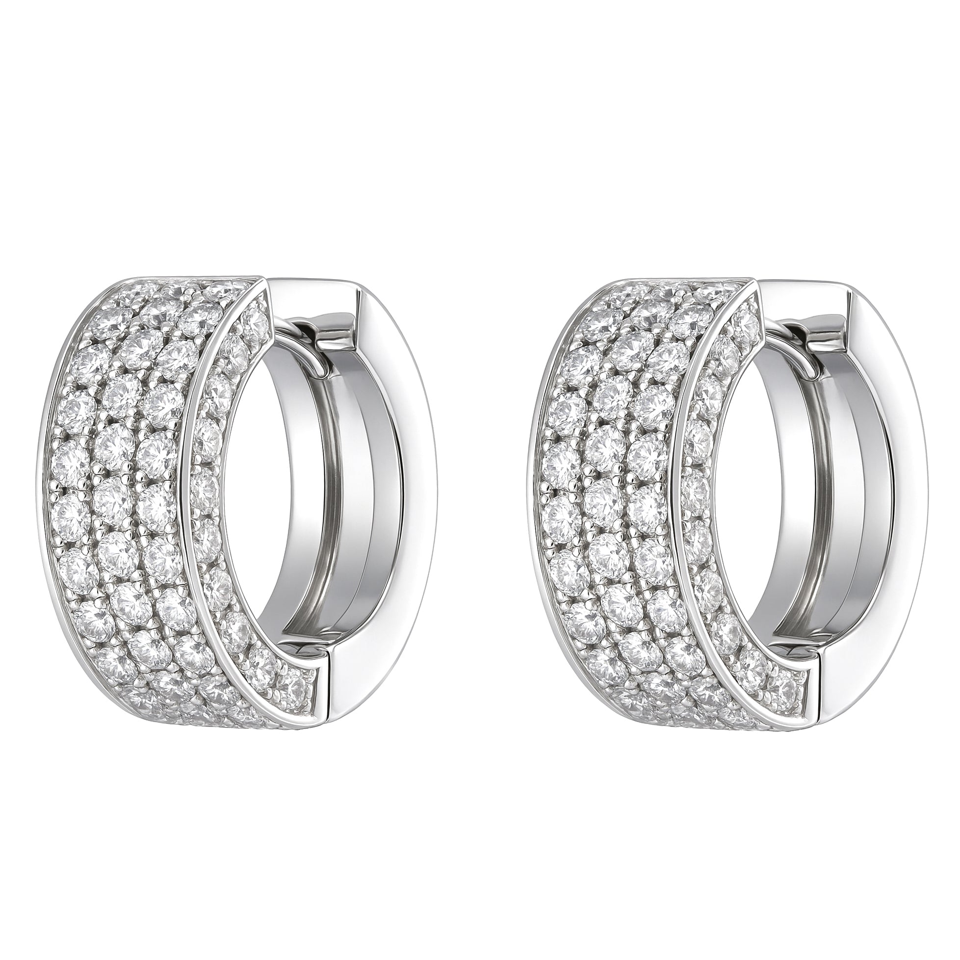 Orecchini - 18 carati Oro bianco - 1.65ct. tw. Diamante (Naturale)