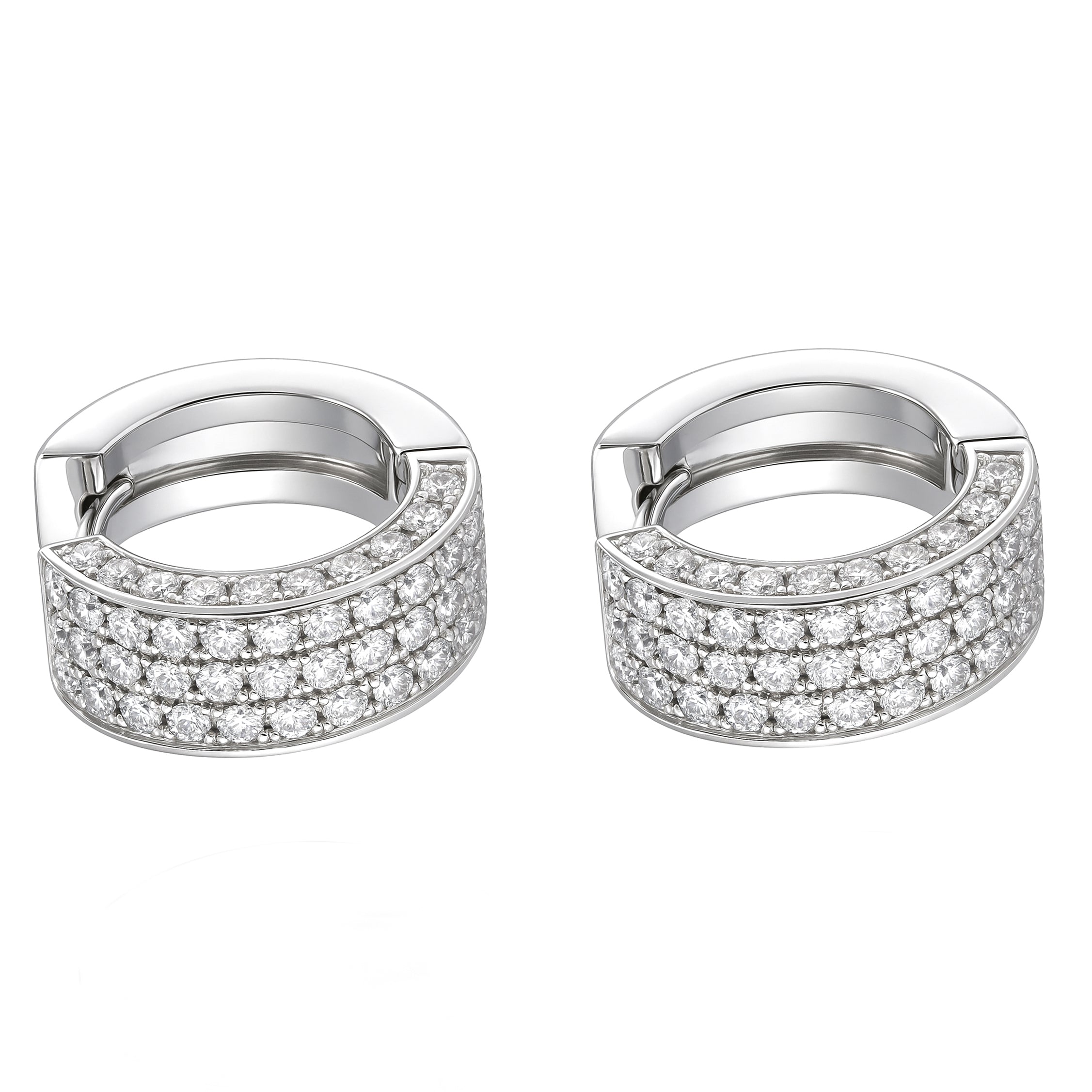 Orecchini - 18 carati Oro bianco - 1.65ct. tw. Diamante (Naturale)