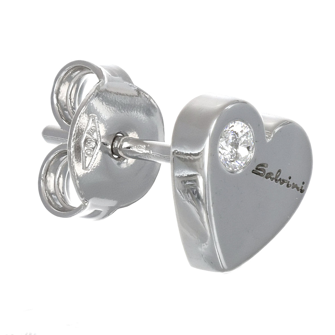 Orecchini - 18 carati Oro bianco - 0.03ct. tw. Diamante (Naturale)