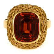 Anello - 18 carati Oro giallo - 4.00ct. tw. Quarzo