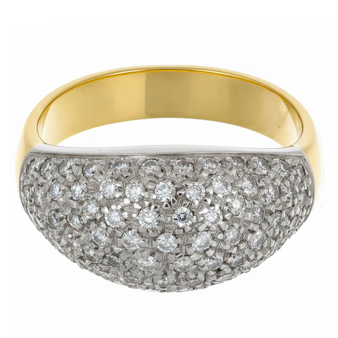 Anello - 18 carati Oro bianco, Oro giallo - 0.80ct. tw. Diamante (Naturale)