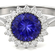 Anello - 18 carati Oro bianco - 1.33ct. tw. Tanzanite - Diamante