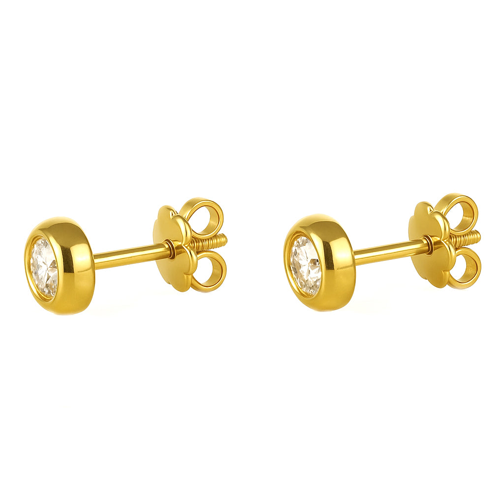 Orecchini - 18 carati Oro giallo - 0.24ct. tw. Diamante (Naturale)