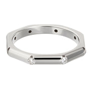 Anello - 18 carati Oro bianco - 0.12ct. tw. Diamante (Naturale)