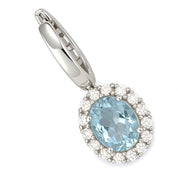 Orecchini - 18 carati Oro bianco - 2.56ct. tw. Acquamarina - Diamante