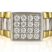 Anello - 18 carati Oro bianco, Oro giallo - 0.24ct. tw. Diamante (Naturale)