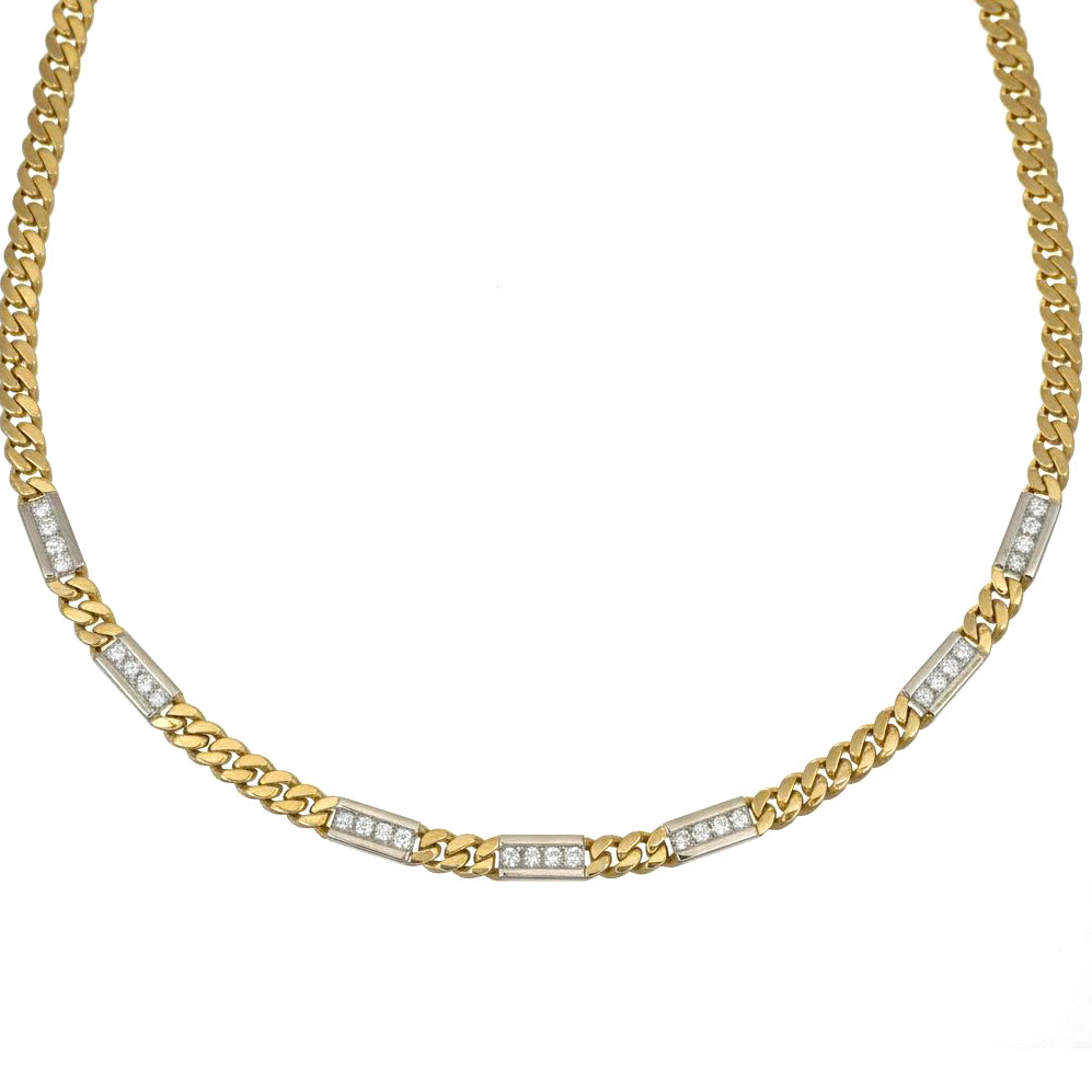Collana - 18 carati Oro giallo, Oro bianco - 0.56ct. tw. Diamante (Naturale)