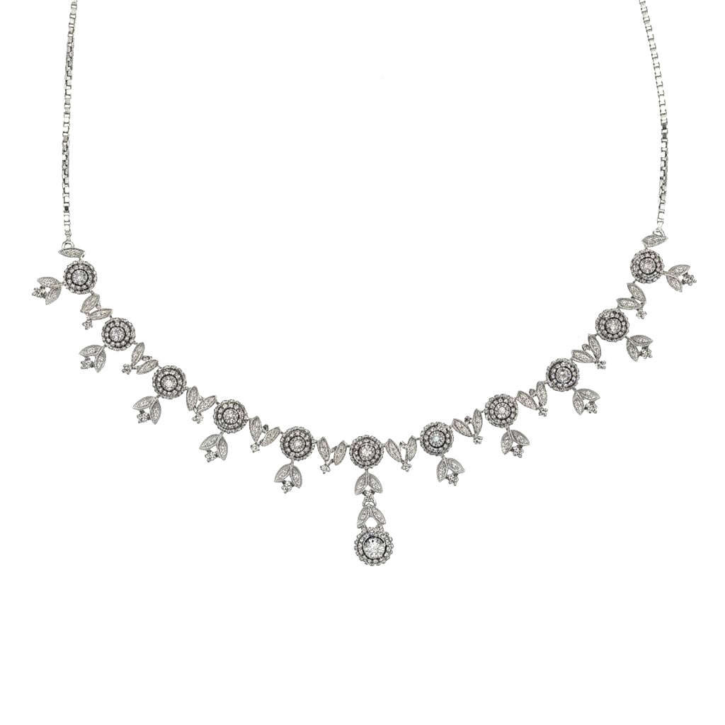 Collana con ciondolo - 18 carati Oro bianco - 0.31ct. tw. Diamante (Naturale)