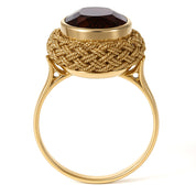 Anello - 18 carati Oro giallo - 4.00ct. tw. Quarzo