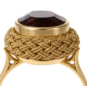 Anello - 18 carati Oro giallo - 4.00ct. tw. Quarzo