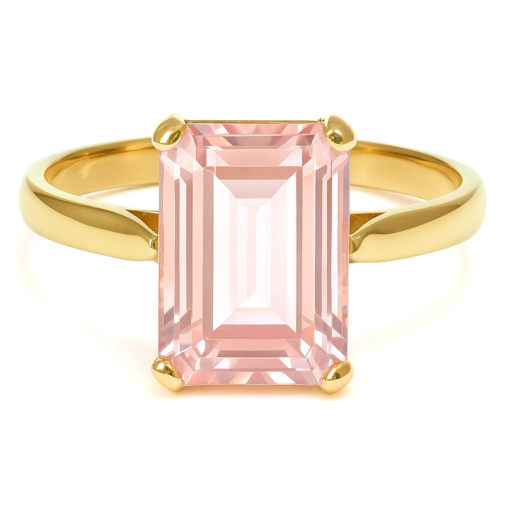 Anello - 18 carati Oro giallo - 3.50ct. tw. Quarzo