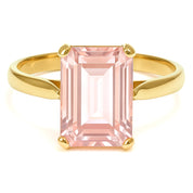 Anello - 18 carati Oro giallo - 3.50ct. tw. Quarzo