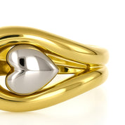 Anello - 18 carati Oro bianco, Oro giallo