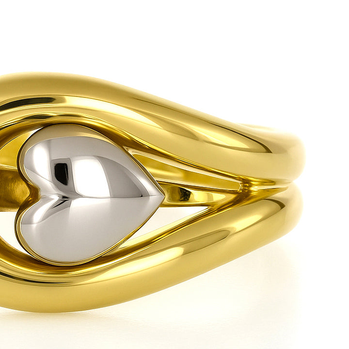 Anello - 18 carati Oro bianco, Oro giallo