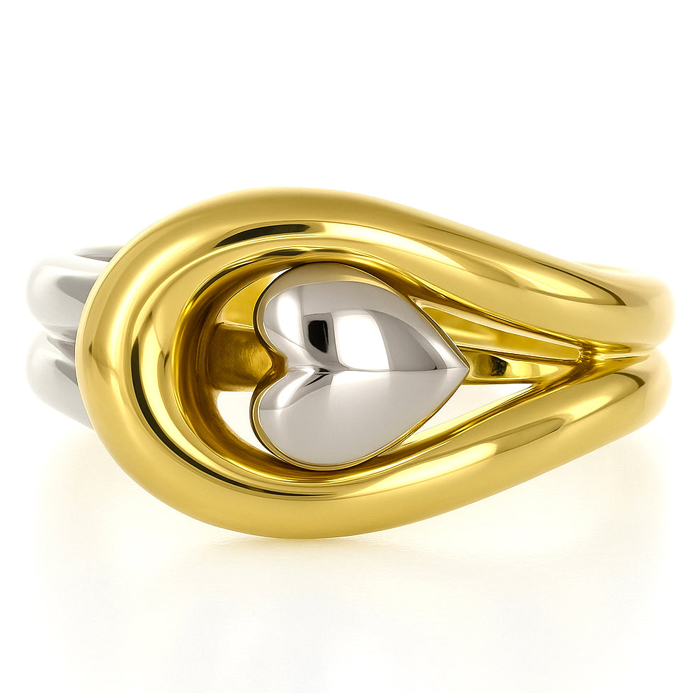 Anello - 18 carati Oro bianco, Oro giallo