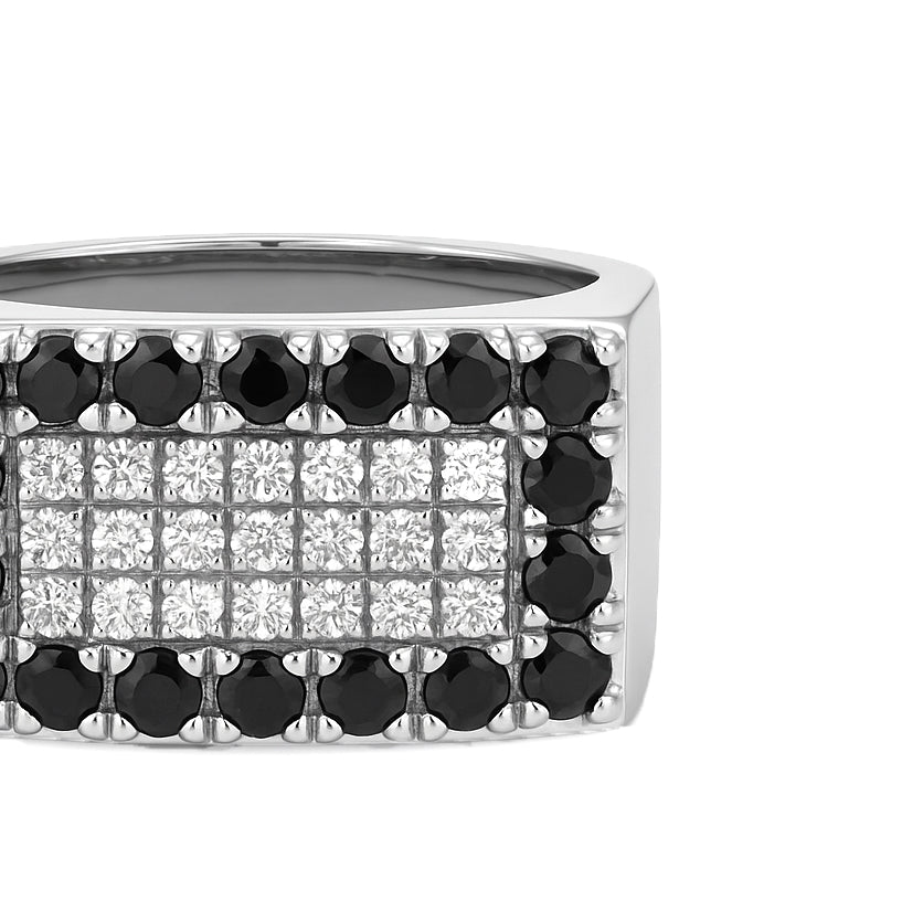 Anello - 18 carati Oro bianco - 0.93ct. tw. Diamante (Naturale)