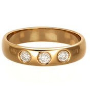 Anello - 18 carati Oro giallo - 0.18ct. tw. Diamante (Naturale)