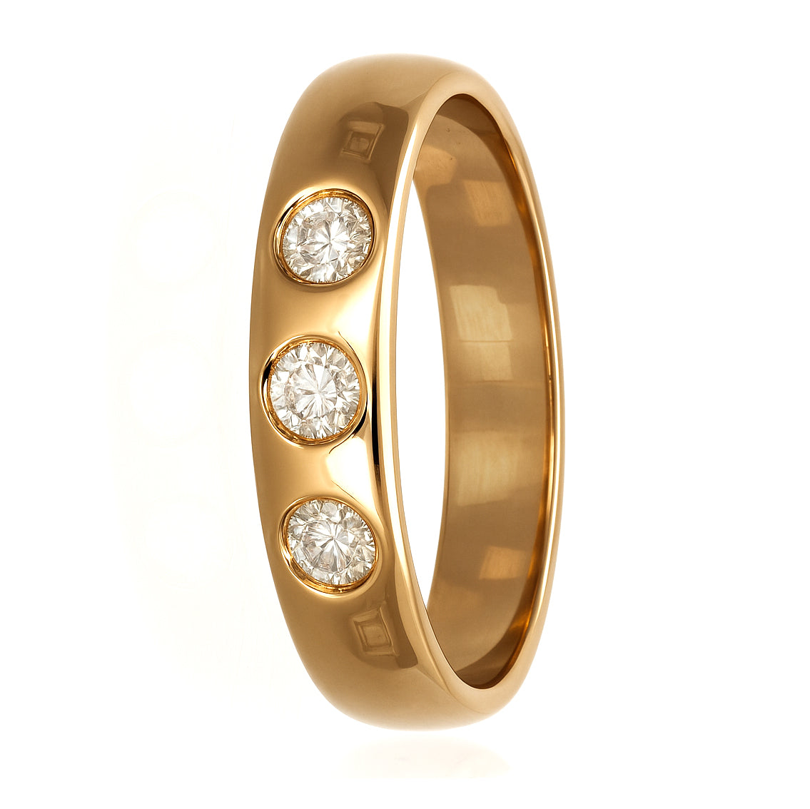 Anello - 18 carati Oro giallo - 0.18ct. tw. Diamante (Naturale)