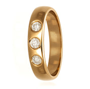 Anello - 18 carati Oro giallo - 0.18ct. tw. Diamante (Naturale)