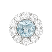 Orecchini - 18 carati Oro bianco - 1.90ct. tw. Acquamarina - Diamante