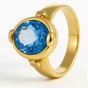 Anello - 18 carati Oro giallo - 2.70ct. tw. Topazio