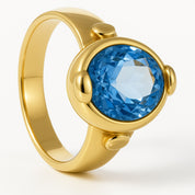 Anello - 18 carati Oro giallo - 2.70ct. tw. Topazio