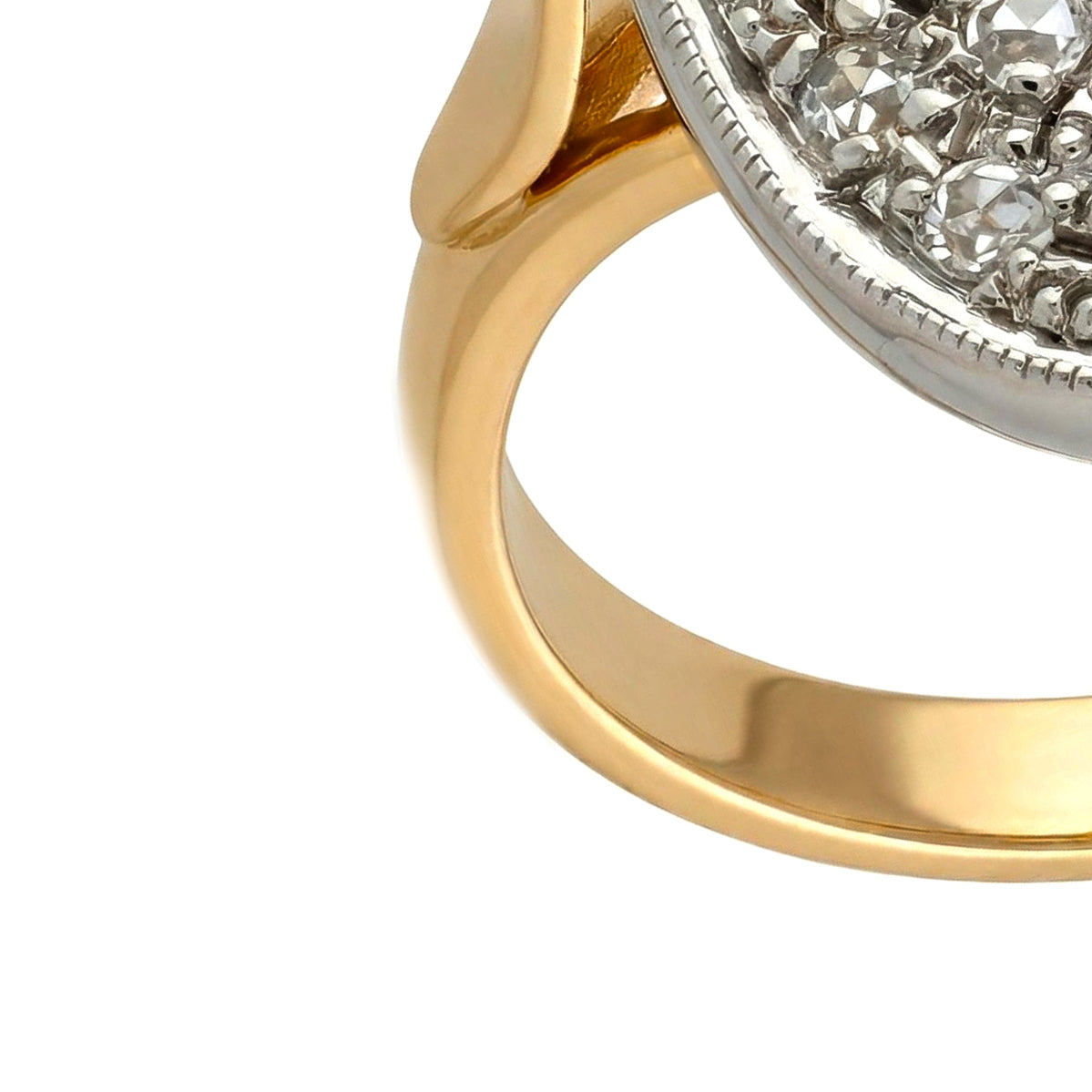 14 carati Oro giallo, Argento 925 - Anello - Rubino- Diamanti