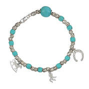 Bracciale - 18 carati Oro bianco - 0.92ct. tw. Turchese - Diamante