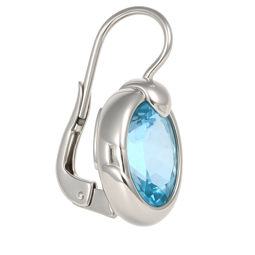 Orecchini - 18 carati Oro bianco - 7.00ct. tw. Acquamarina