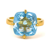 Anello - 18 carati Oro giallo - 12.00ct. tw. Topazio