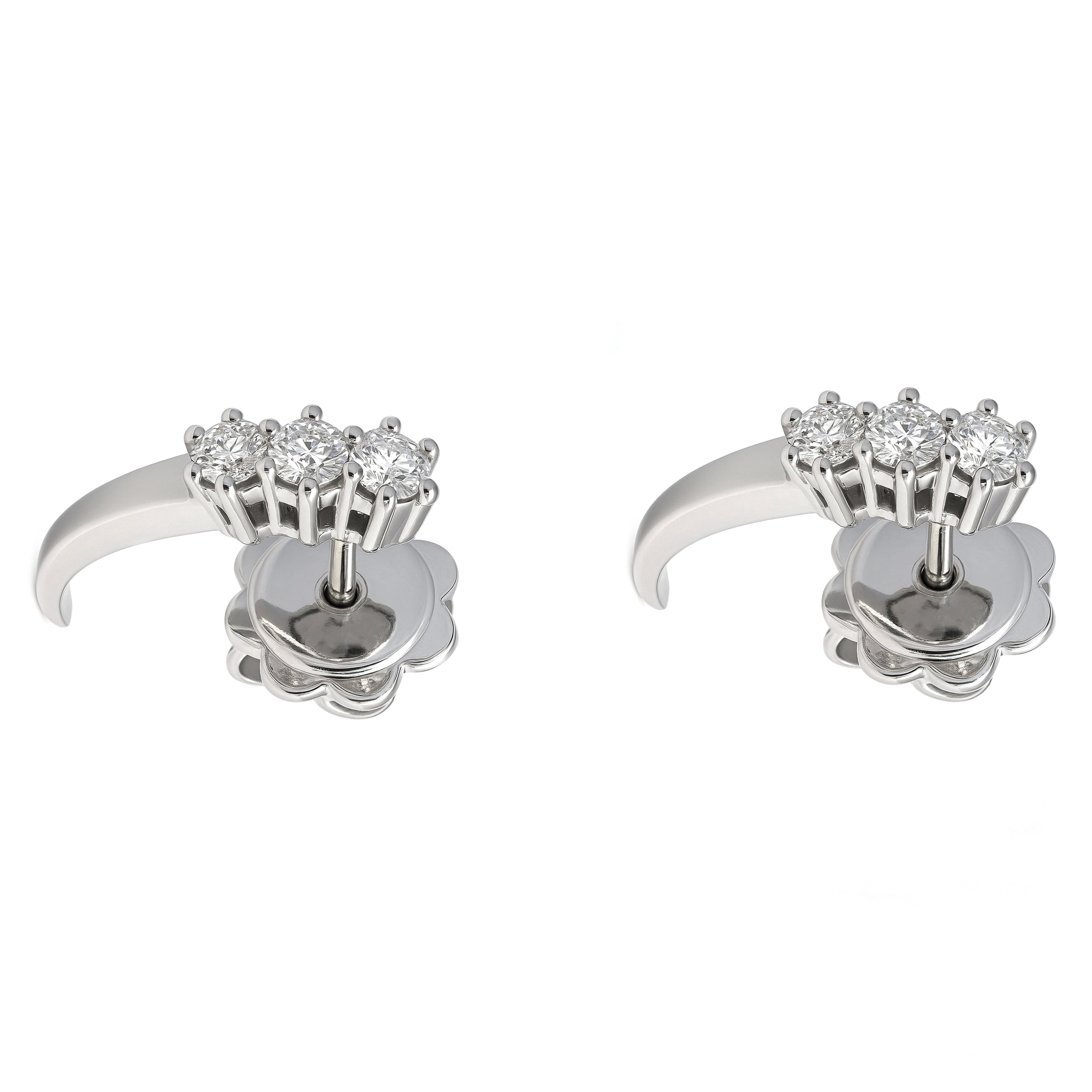 Orecchini - 18 carati Oro bianco - 0.18ct. tw. Diamante (Naturale)