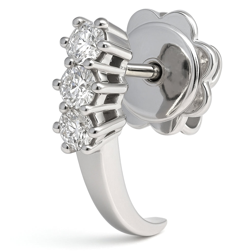 Orecchini - 18 carati Oro bianco - 0.18ct. tw. Diamante (Naturale)