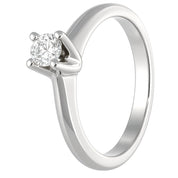 Anello - 18 carati Oro bianco - 0.16ct. tw. Diamante (Naturale)