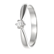 Anello - 18 carati Oro bianco - 0.07ct. tw. Diamante (Naturale)