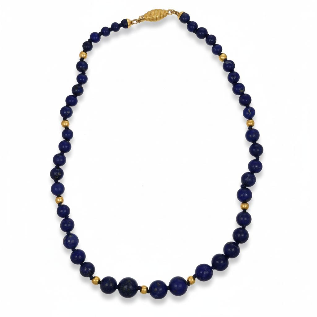 Collana - 18 carati Oro giallo Lapislazzuli