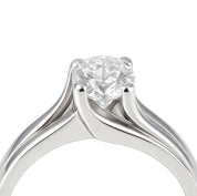 Anello - 18 carati Oro bianco - 0.80ct. tw. Diamante (Naturale)