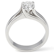 Anello - 18 carati Oro bianco - 0.80ct. tw. Diamante (Naturale)