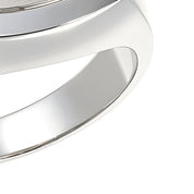 Anello - 18 carati Oro bianco - 0.03ct. tw. Diamante (Naturale)