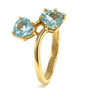 Anello - 18 carati Oro giallo - 1.30ct. tw. Topazio