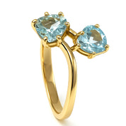 Anello - 18 carati Oro giallo - 1.30ct. tw. Topazio