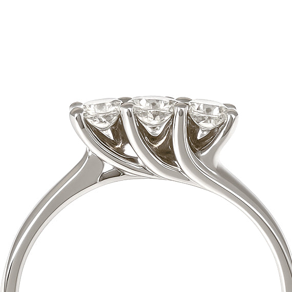 Anello - 18 carati Oro bianco - 0.33ct. tw. Diamante (Naturale)