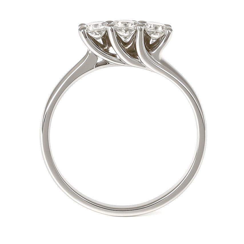 Anello - 18 carati Oro bianco - 0.33ct. tw. Diamante (Naturale)