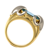 Anello - 18 carati Oro giallo, Oro bianco - 4.80ct. tw. Topazio